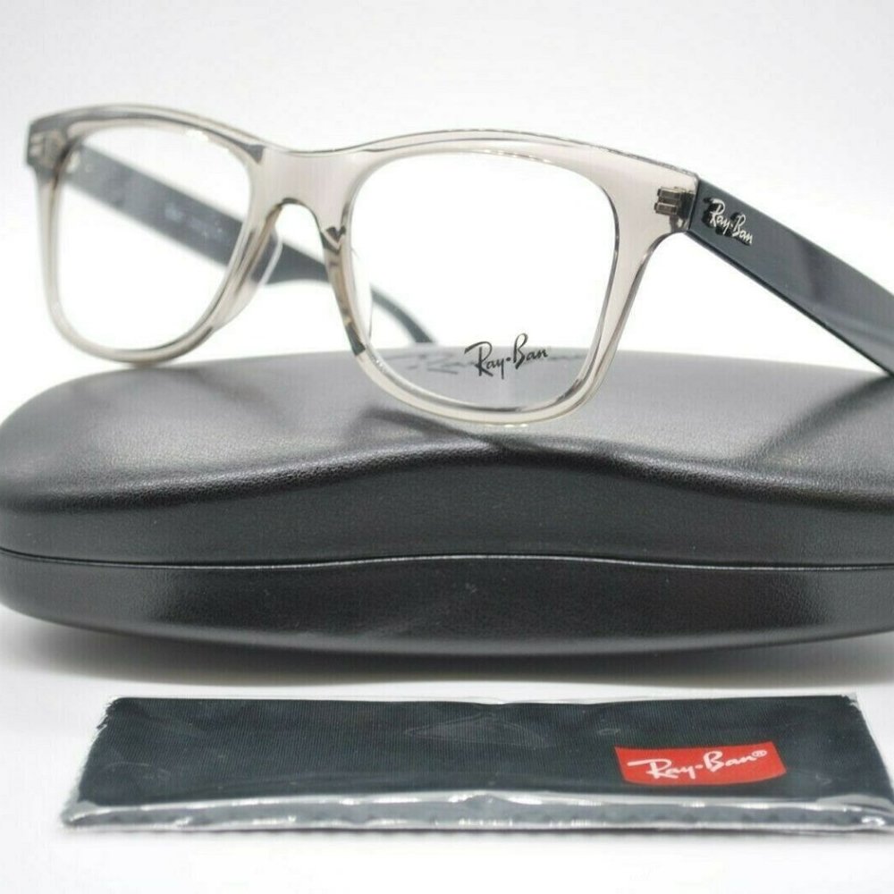 NEW RAY BAN RB 4640 GREY AND BLACK AUTHENTIC EYEGLASSES CLEAR FRAMES RX 52-20